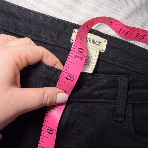 L’AGENCE women’s Black Bootcut Jeans Raw Hem Cropped Ankle Made in USA size 30 - Picture 11 of 12